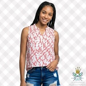 Talbots Lobster Print Cotton Top, Petite Medium